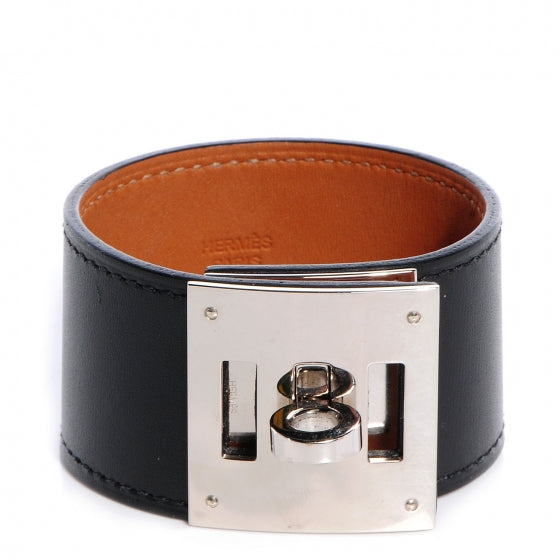 Chamonix Leather Kelly Dog Bracelet Black