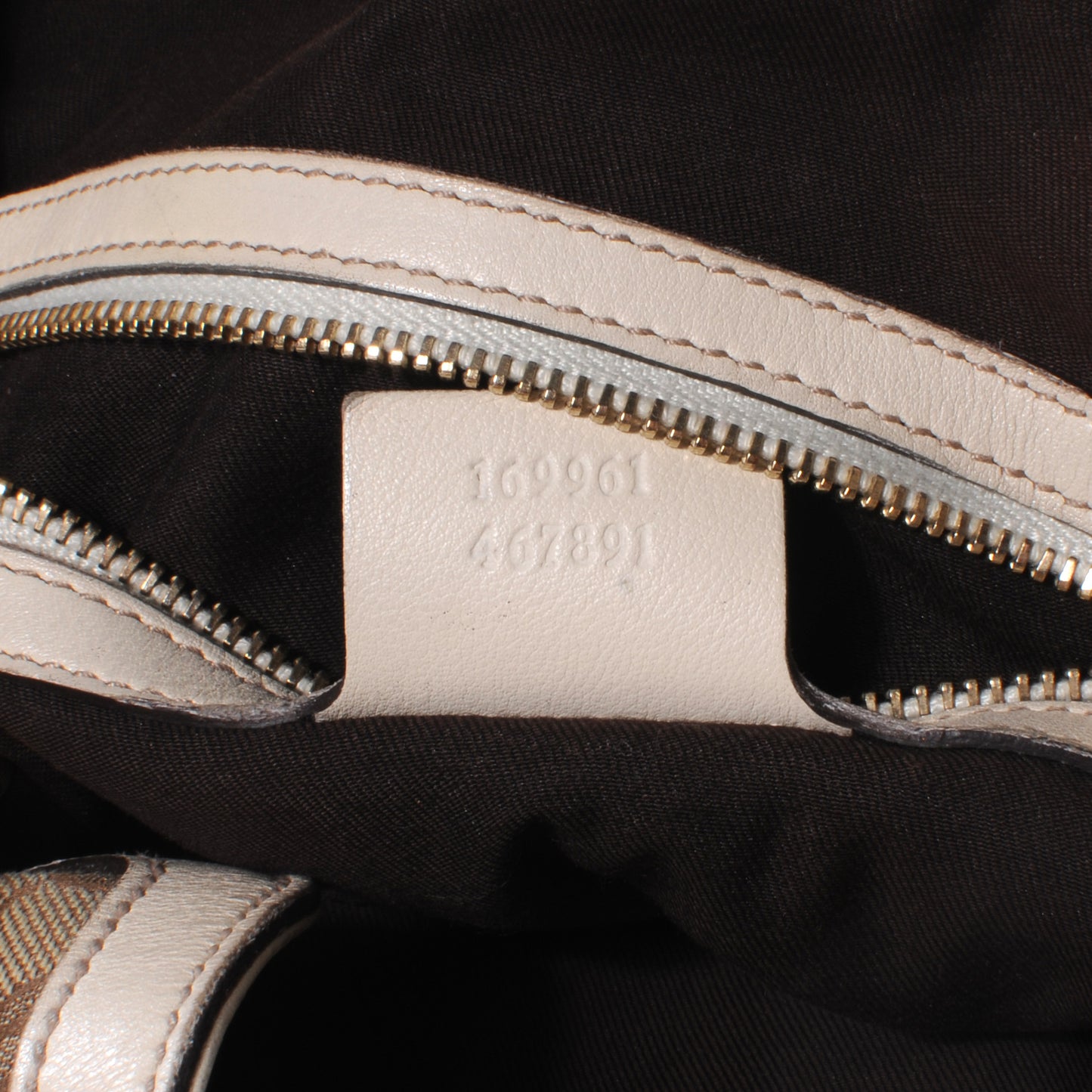 Monogram Bamboo Peggy Top Handle Bag White