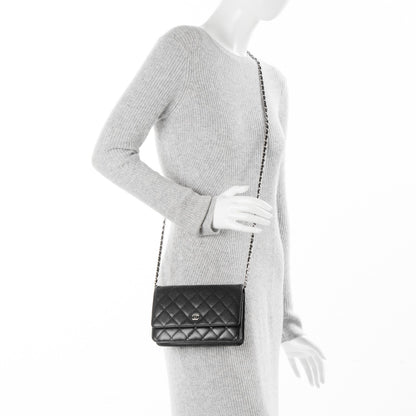 Chanel Caviar Quilted Wallet On Chain WOC Black 2 of 8