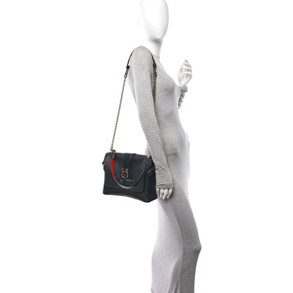 Christian Louboutin Pebbled Calfskin Medium Rubylou Shoulder Bag Black 2 of 9