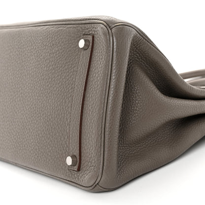 Hermes Taurillon Clemence Birkin 35 Etain 10 of 12