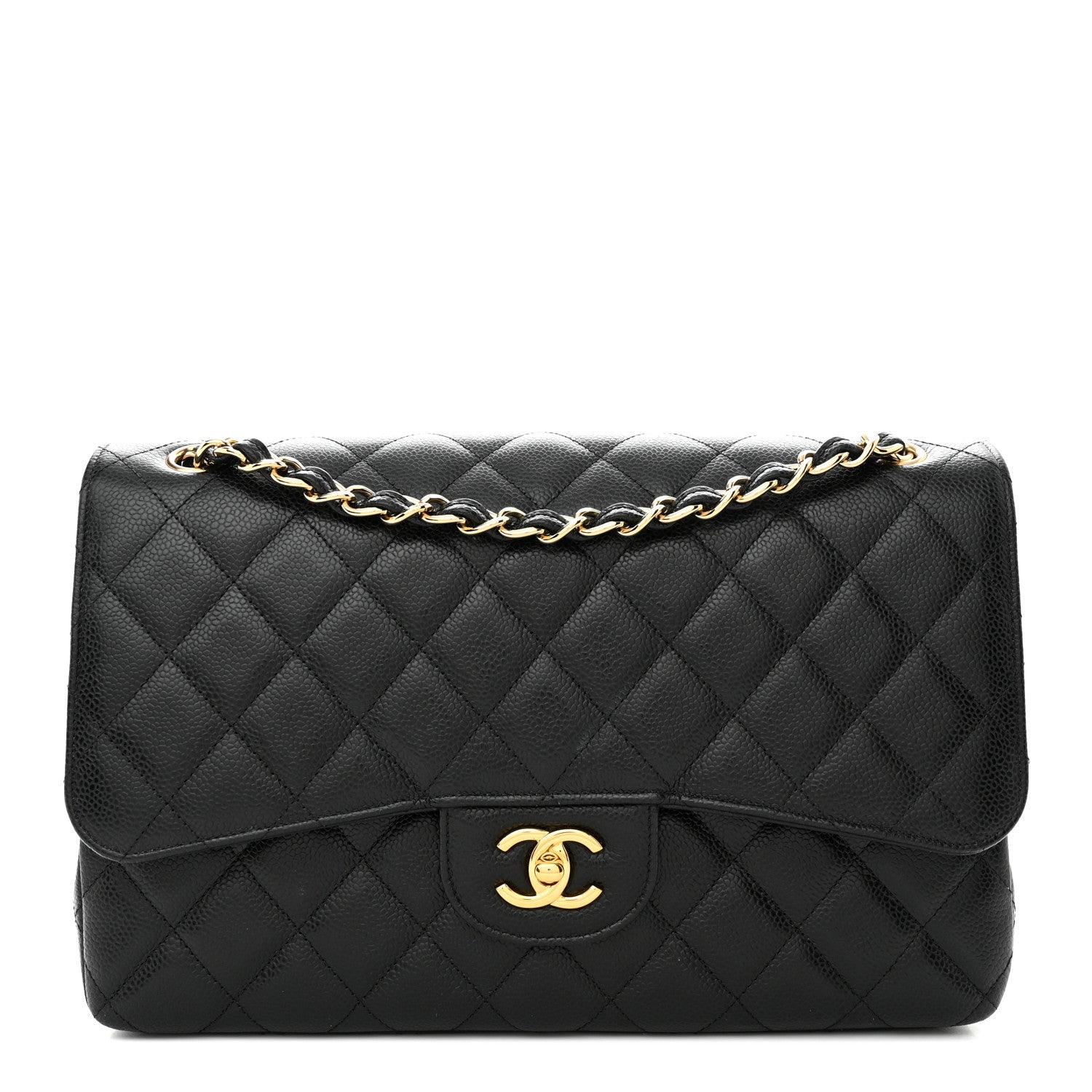 Chanel Caviar Quilted Jumbo Double Flap Black 1 of 11