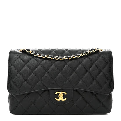 Chanel Caviar Quilted Jumbo Double Flap Black 1 of 11