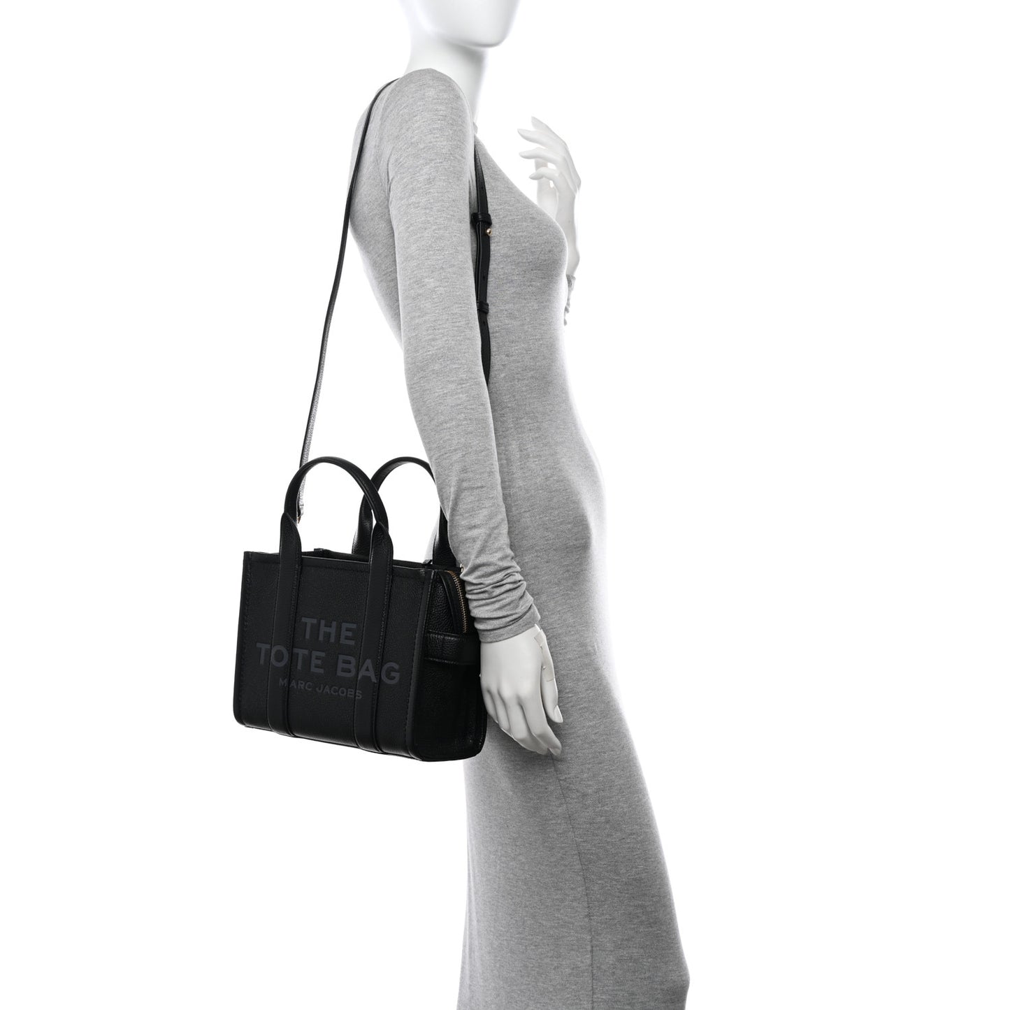 Grained Calfskin Small The Tote Bag Black