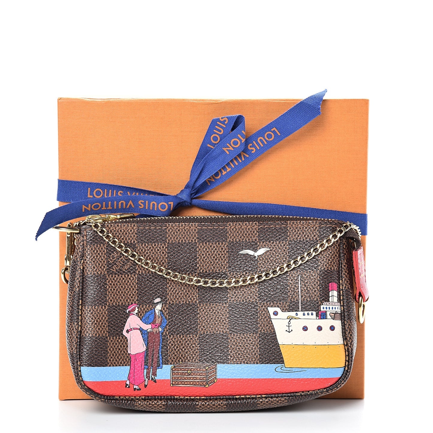 Damier Ebene 2016 Christmas Animation Mini Pochette Accessories