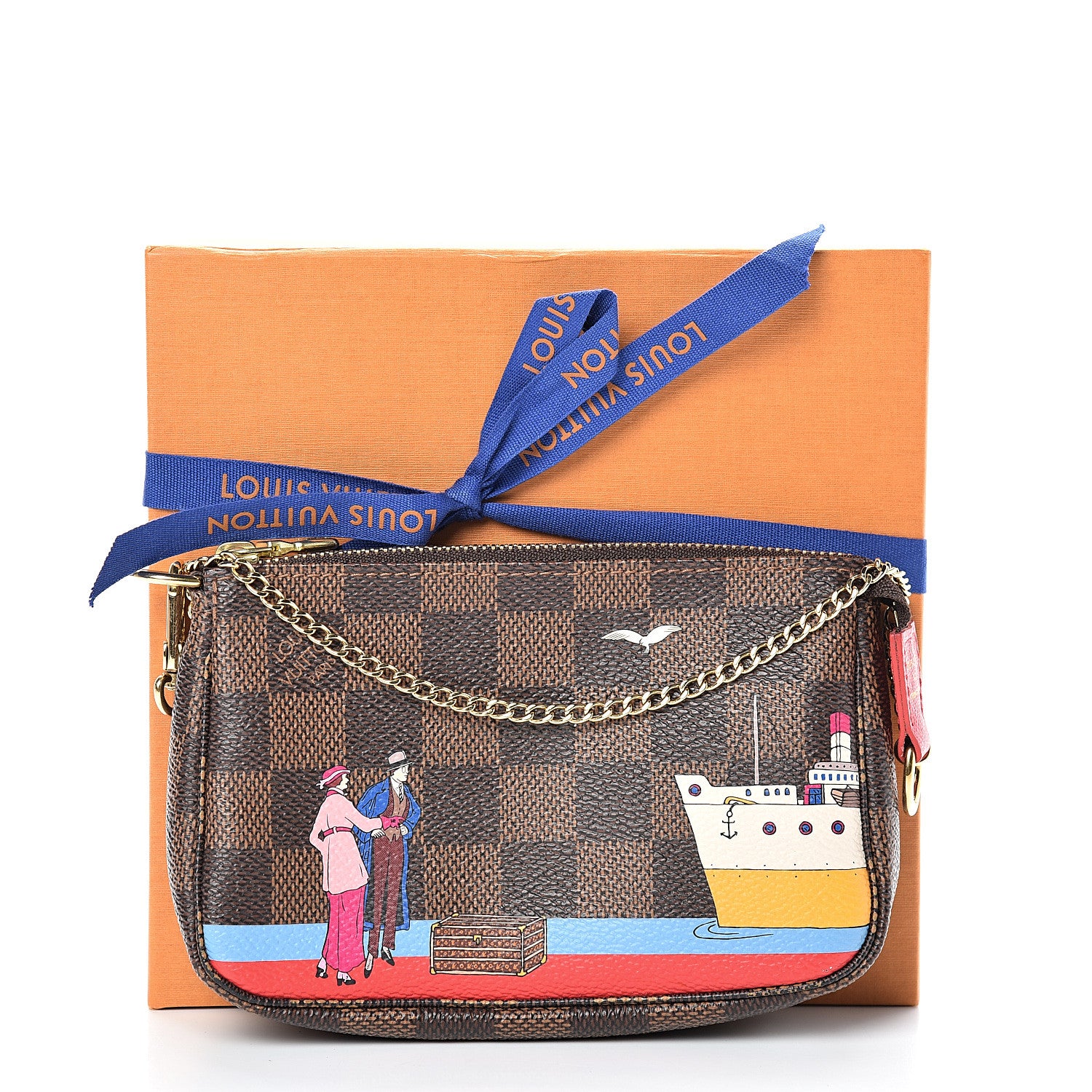 Louis Vuitton Damier Ebene 2016 Christmas Animation Mini Pochette Accessories 7 of 7