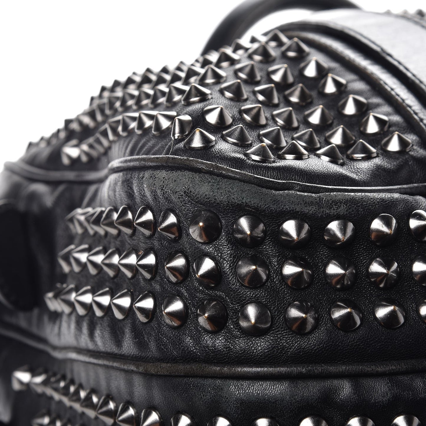 Prorsum Calfskin Studded Knight Satchel Black