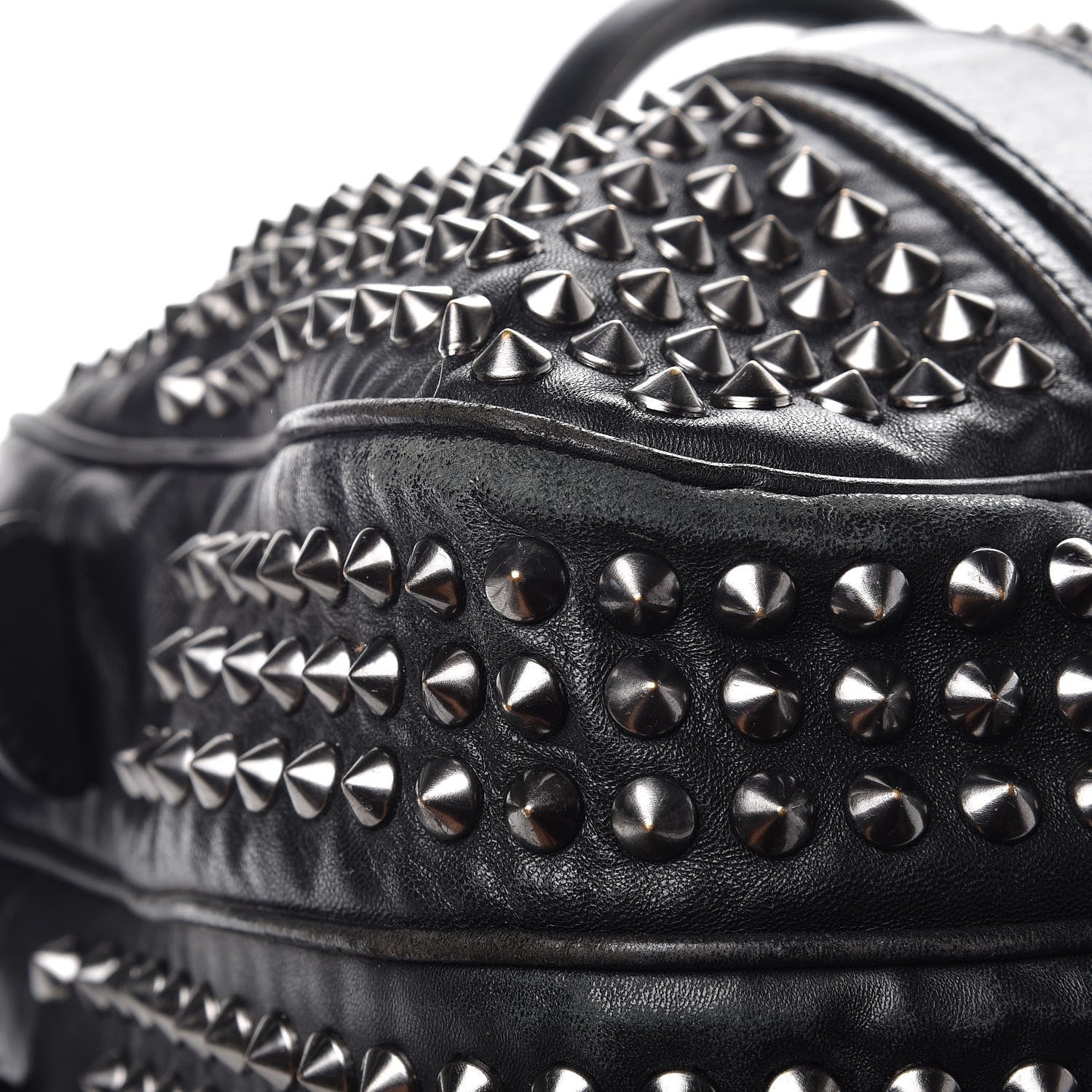 Burberry Prorsum Calfskin Studded Knight Satchel Black 17 of 22