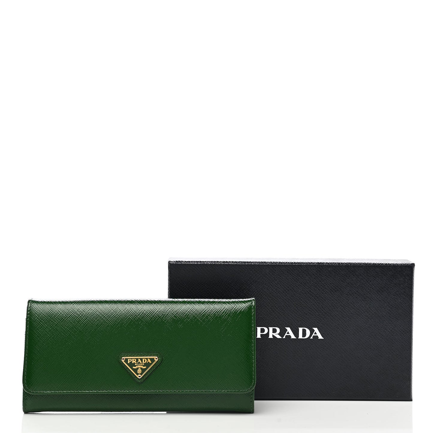 Saffiano Vernice Triangle Continental Flap Wallet Biliardo