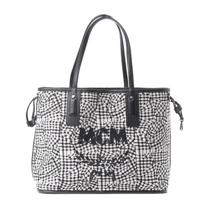 MCM Visetos Medium Liz Reversible Shopper Tote Black 9 of 14