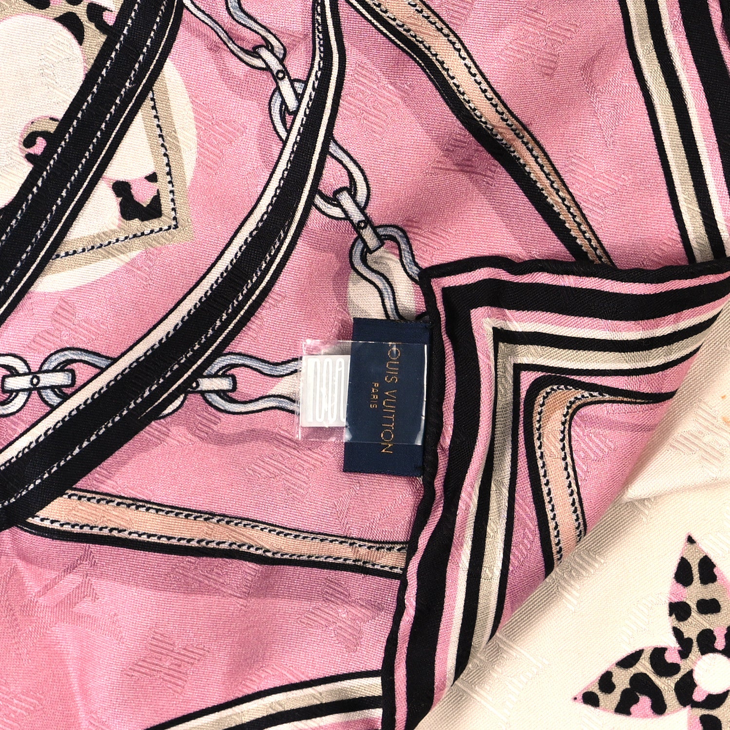 Louis Vuitton Silk Monogram My Everything Square Scarf Cream 3 of 4