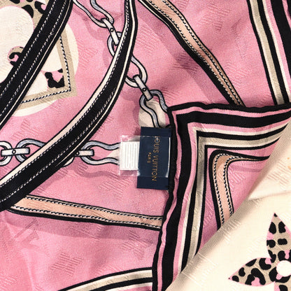 Louis Vuitton Silk Monogram My Everything Square Scarf Cream 3 of 4