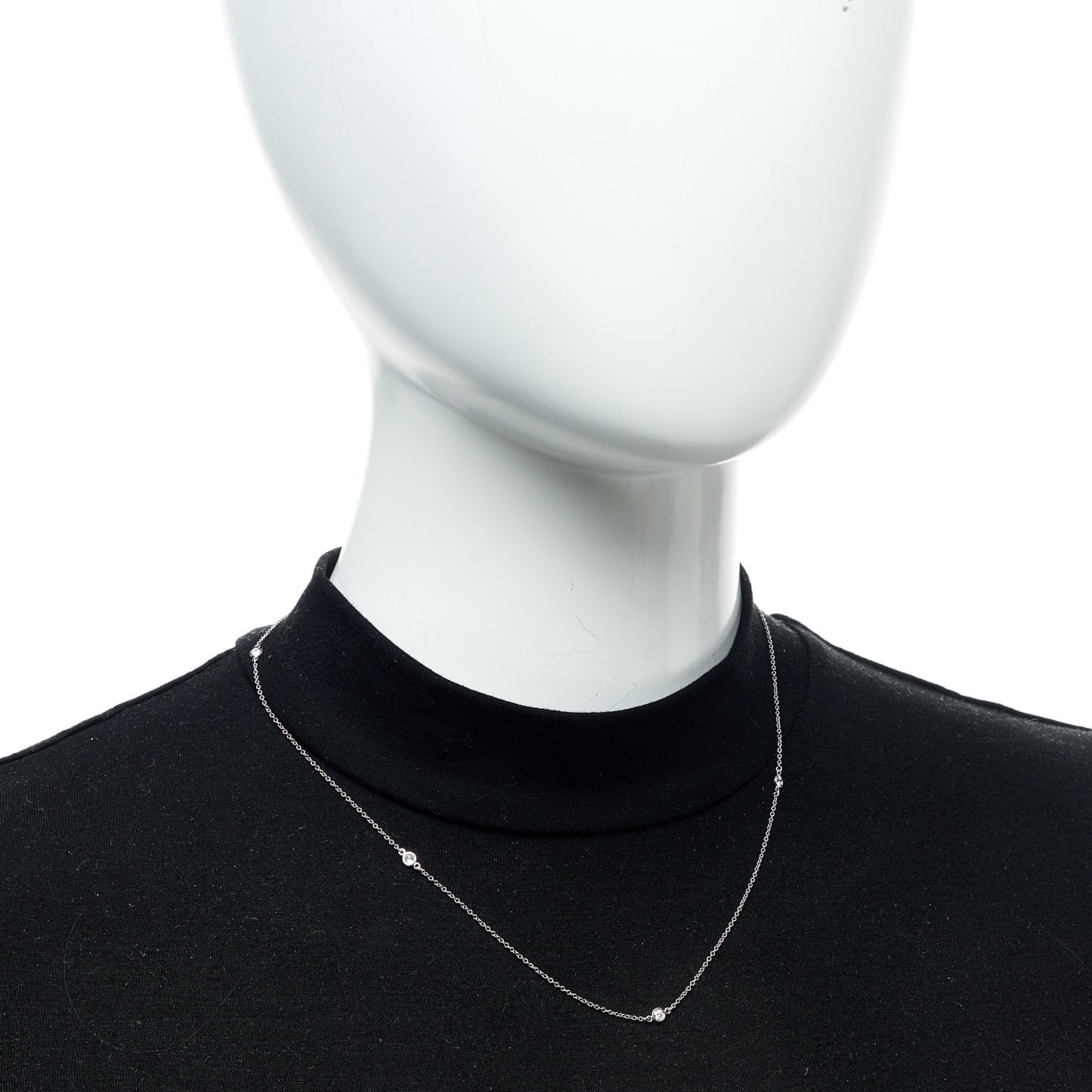 Platinum Diamond .30ctw Elsa Peretti Diamonds by the Yard 5 Station Necklace