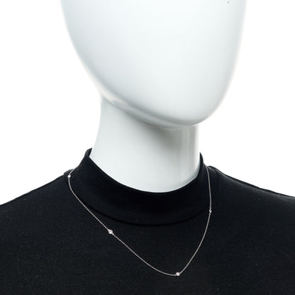 Tiffany Platinum Diamond .30ctw Elsa Peretti Diamonds by the Yard 5 Station Necklace 2 of 5