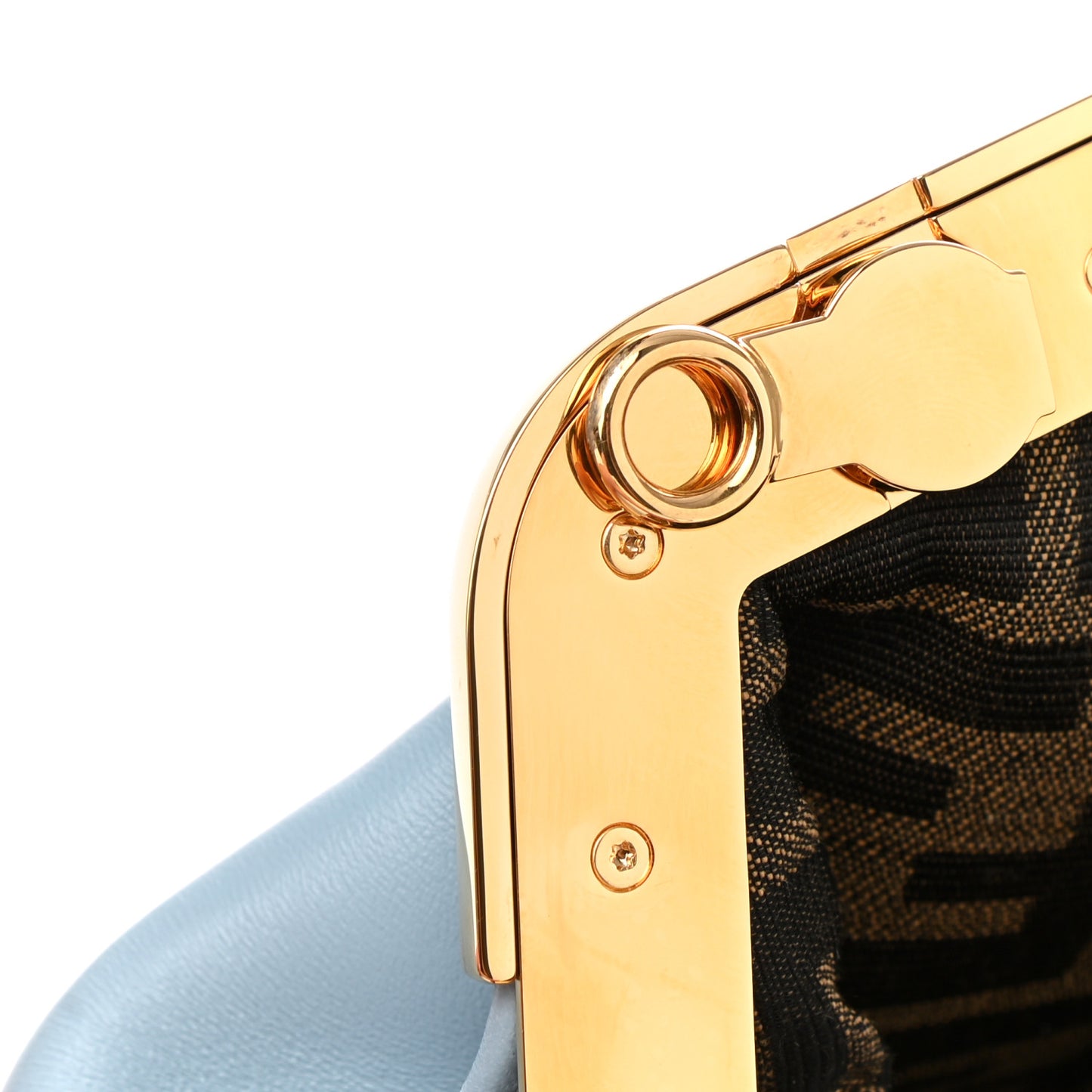 Shiny Nappa Small Fendi First Azzurro Baby
