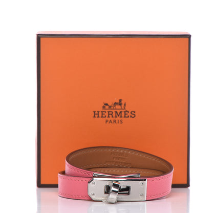 Hermes Swift Kelly Double Tour Bracelet M Rose Azalee 8 of 8