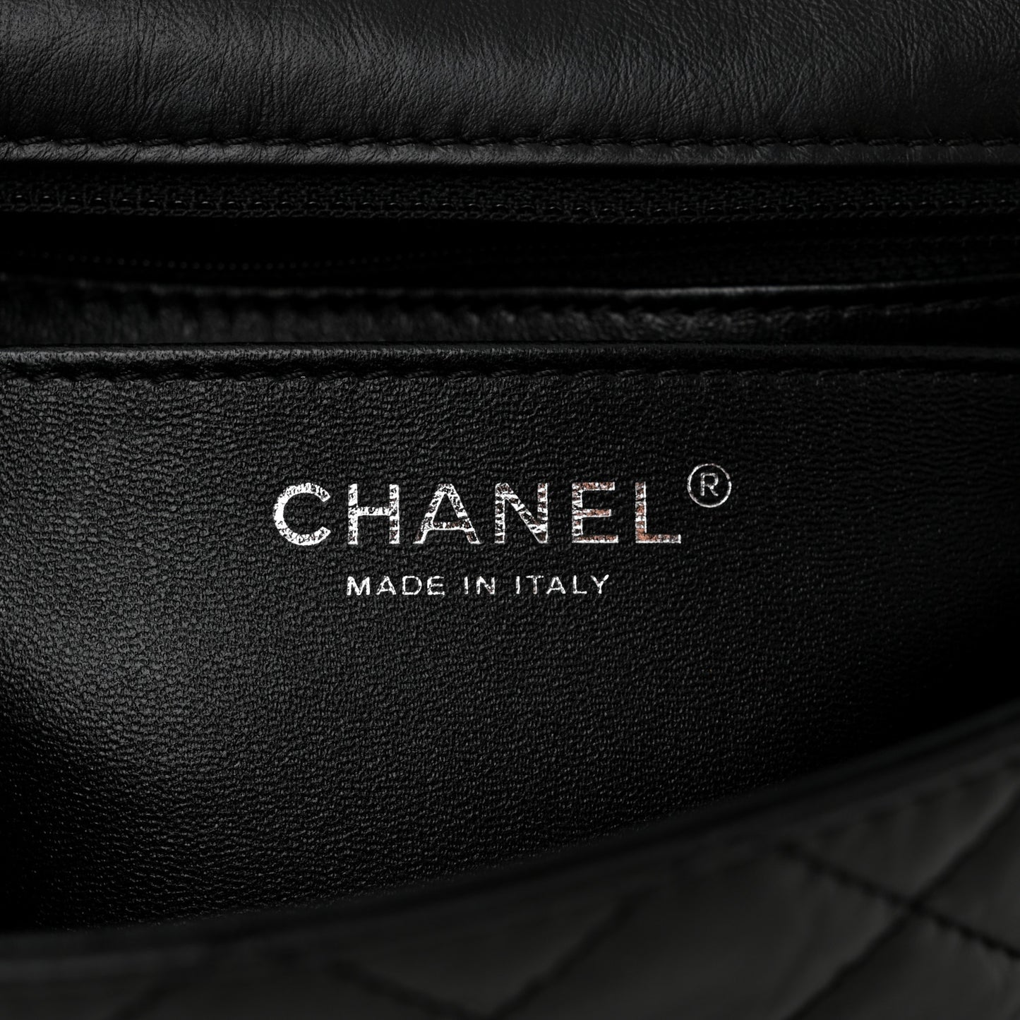 Aged Calfskin Quilted 2.55 Reissue Mini Flap So Black