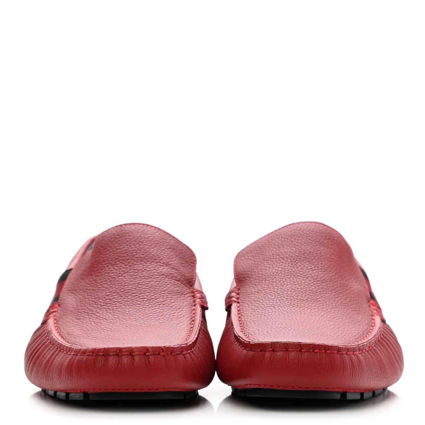 Calfskin Web Mens Driver Loafers 8 Red