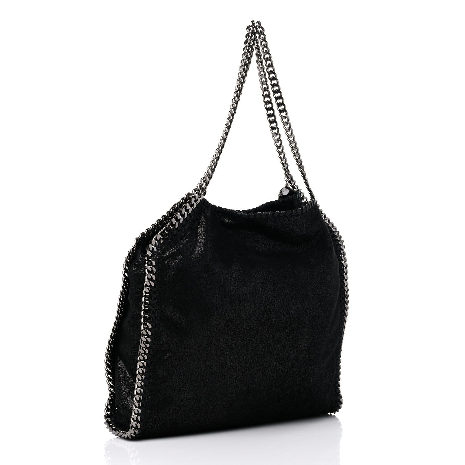 Stella McCartney Shaggy Deer Small Falabella Fold Over Tote Black 3 of 9