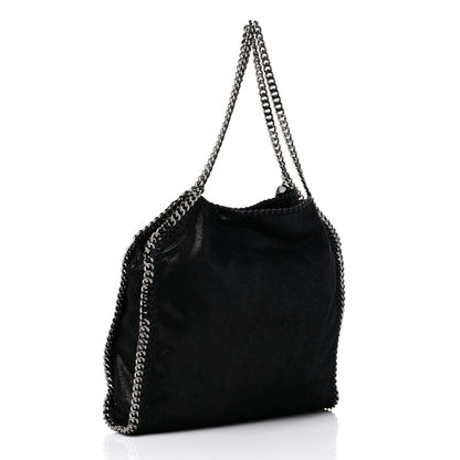Stella McCartney Shaggy Deer Small Falabella Fold Over Tote Black 3 of 9