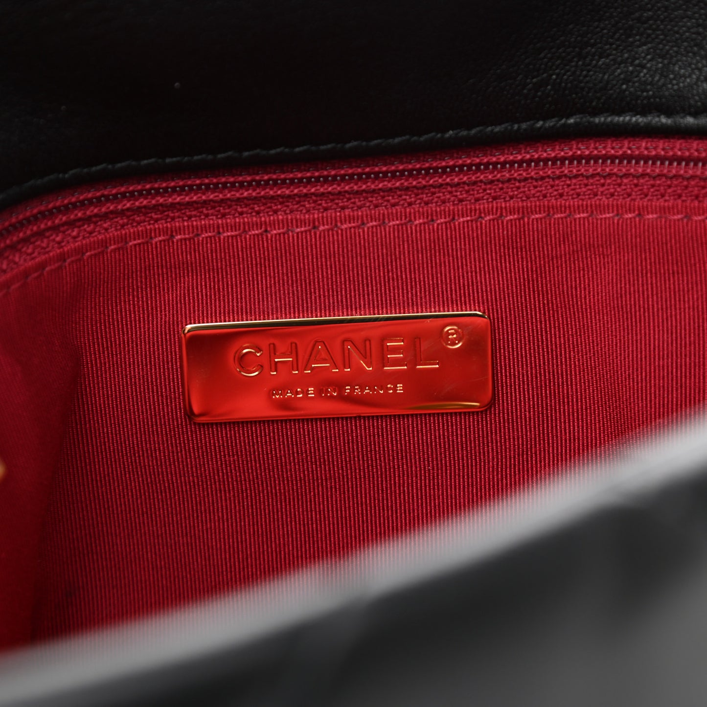 Goatskin Quilted Medium Chanel 19 Flap Black