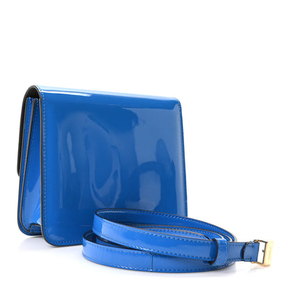 Fendi Vitello Vernice Mou Karligraphy Crossbody Bag Bluette 3 of 10