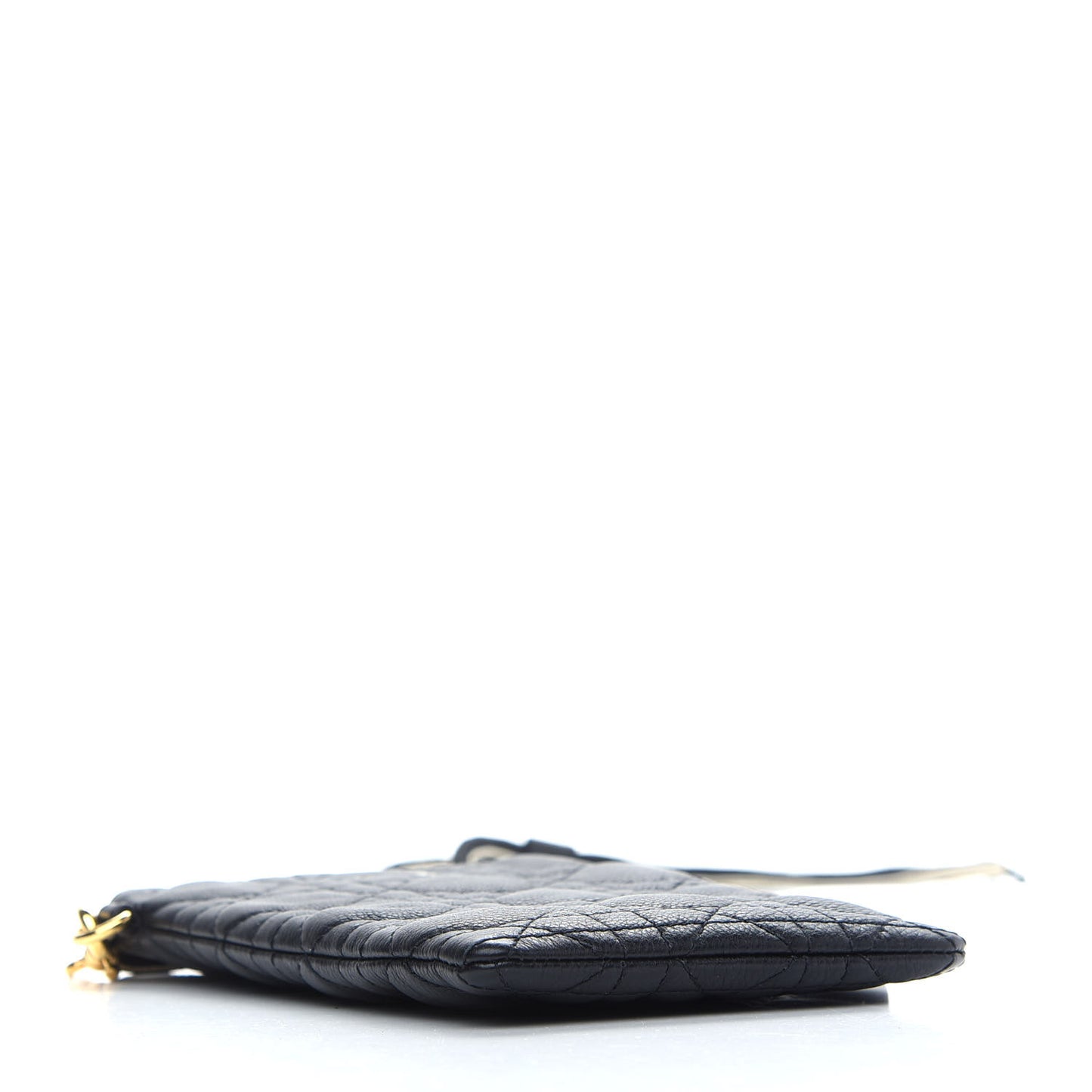 Supple Calfskin Cannage Caro Multifunctional Pouch Black