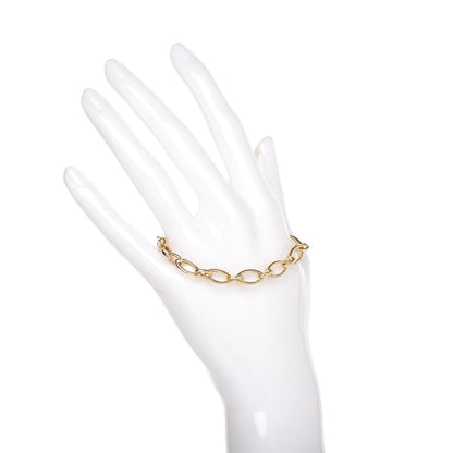 Tiffany 18K Yellow Gold Clasping Oval Link Bracelet 2 of 5