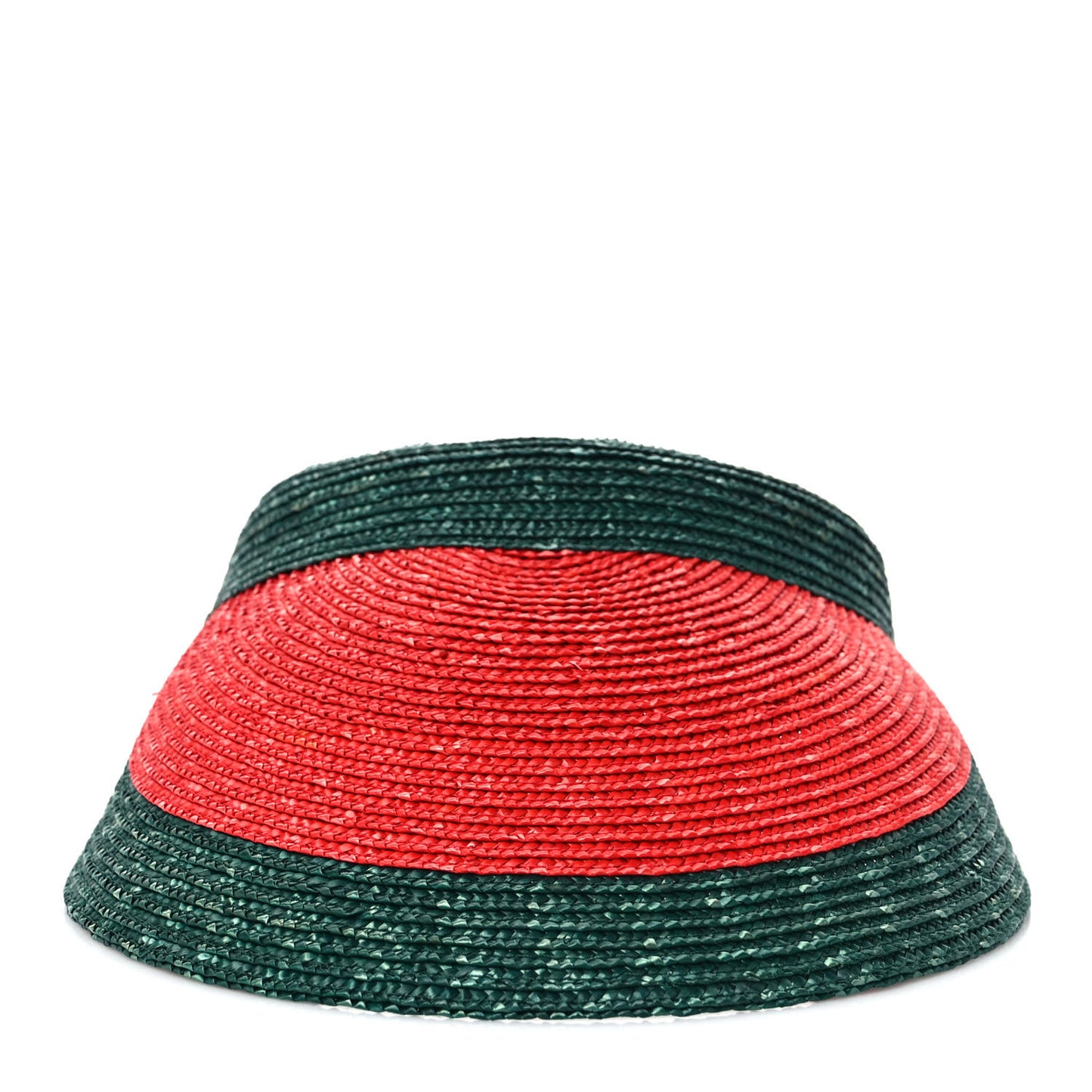 Raffia Web Visor M Green Red