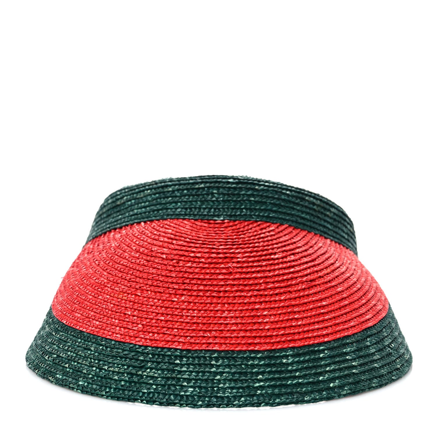 Gucci Raffia Web Visor M Green Red 3 of 11
