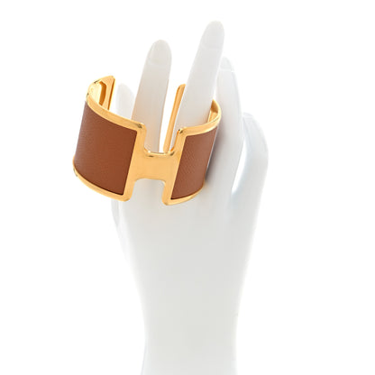 Hermes Epsom Olympe Cuff Bracelet Gold 2 of 4