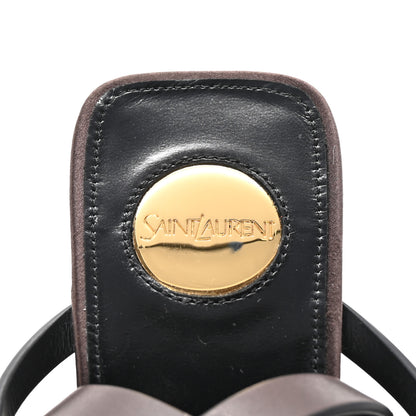 Saint Laurent Calfskin Cassandra 105 Wedges 39 Moro 8 of 9
