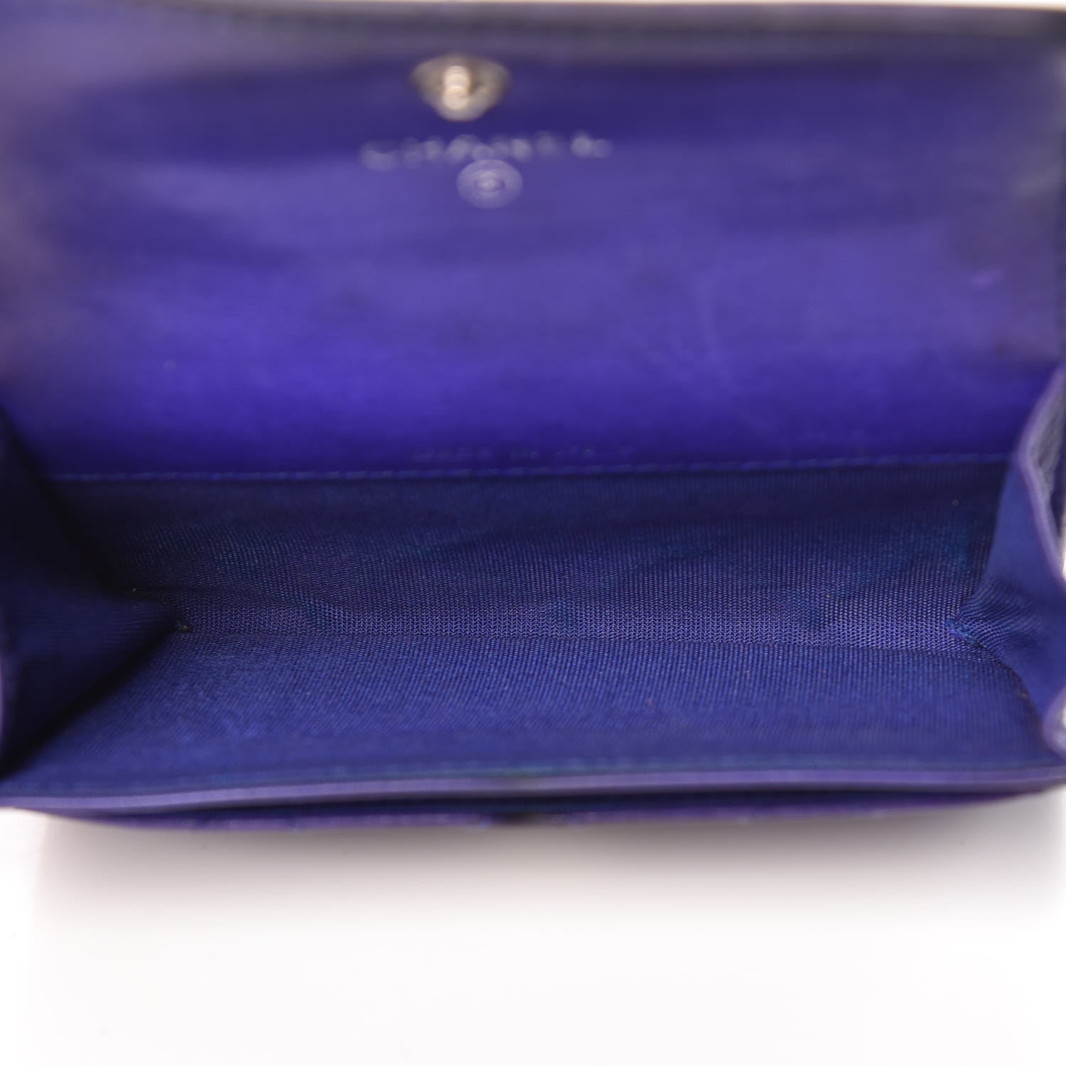 Chanel Calfskin Diamond Stitched Card Holder Wallet Purple 5 of 15