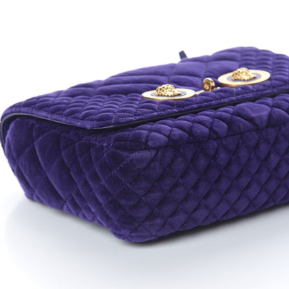 Versace Velvet Quilted Icon Crossbody Bag Purple 7 of 8