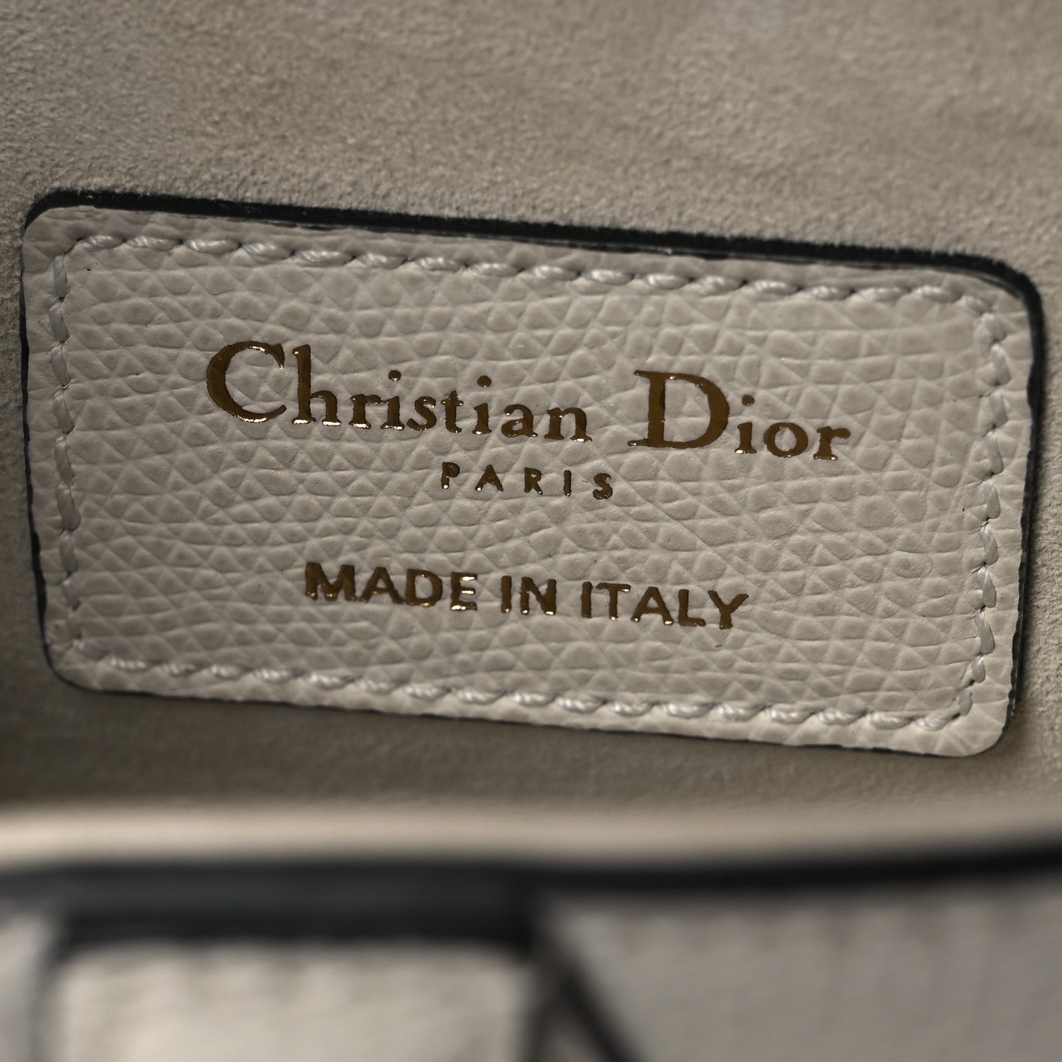 Christian Dior Grained Calfskin Mini Saddle Bag White 6 of 13