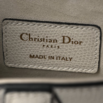 Christian Dior Grained Calfskin Mini Saddle Bag White 6 of 13