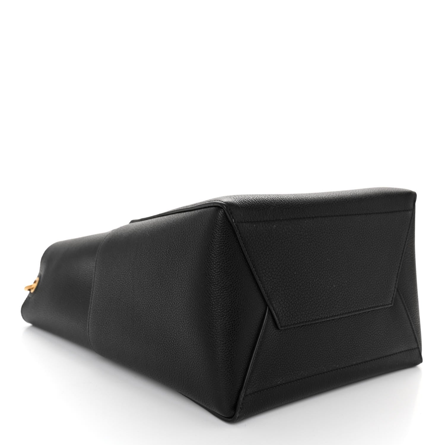 Celine Soft Grained Calfskin Sangle Bucket Bag Black 4 of 9