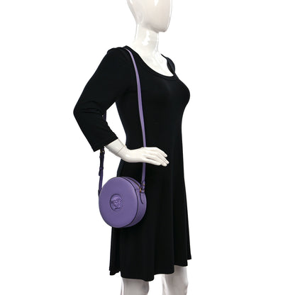 Versace Calfskin La Medusa Round Camera Bag Lilac 2 of 8