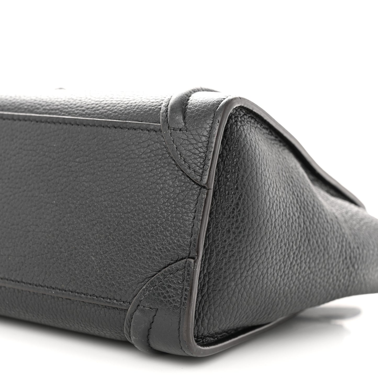 Drummed Calfskin Nano Luggage Black