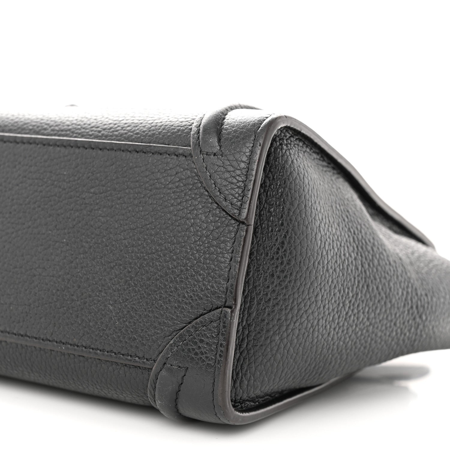Celine Drummed Calfskin Nano Luggage Black 9 of 10