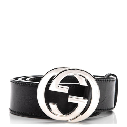 Gucci Calfskin Interlocking G Belt 80 32 Black 1 of 6