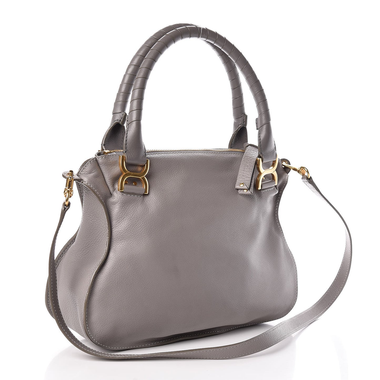 Calfskin Medium Marcie Satchel Cashmere Grey