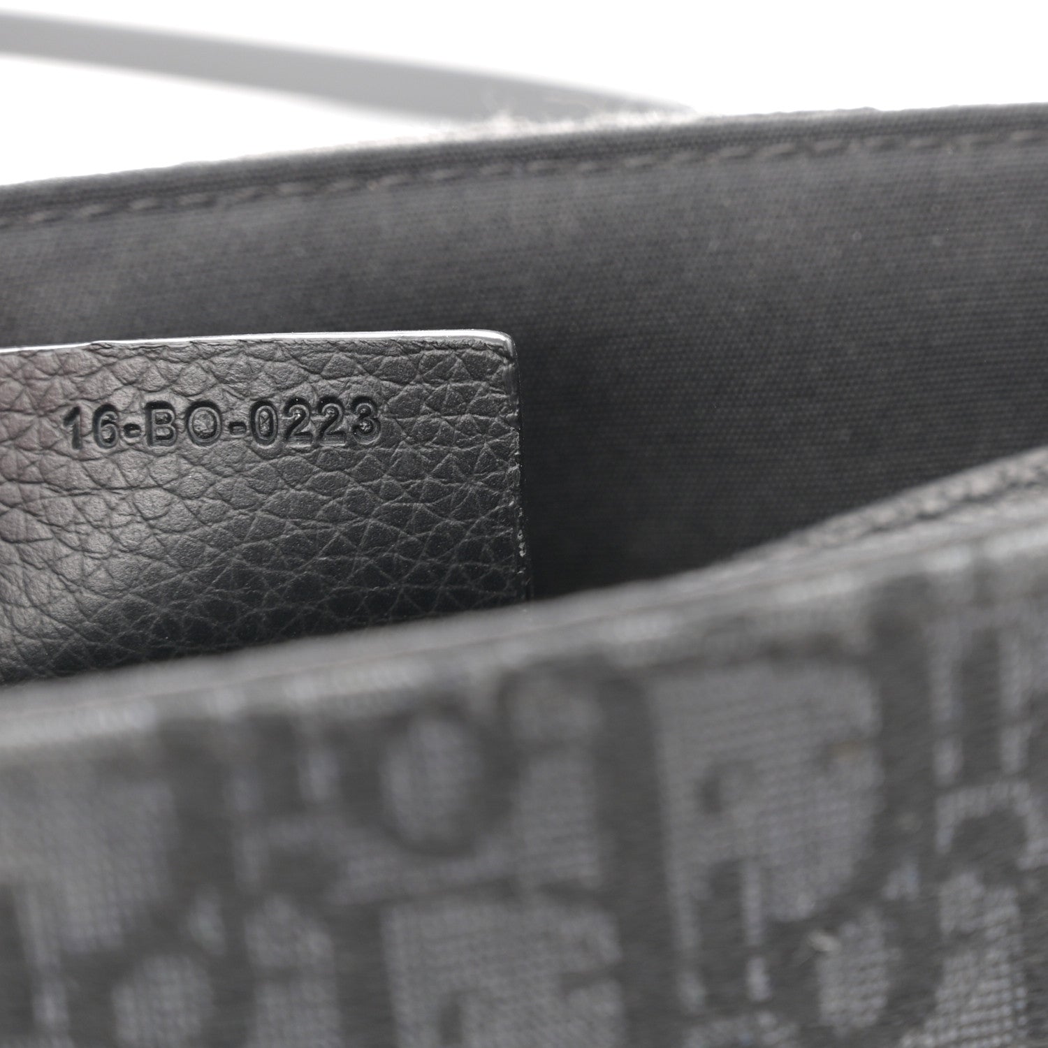 Christian Dior Oblique Jacquard Grained Calfskin Mini Saddle Messenger Bag With Flap Black 7 of 13