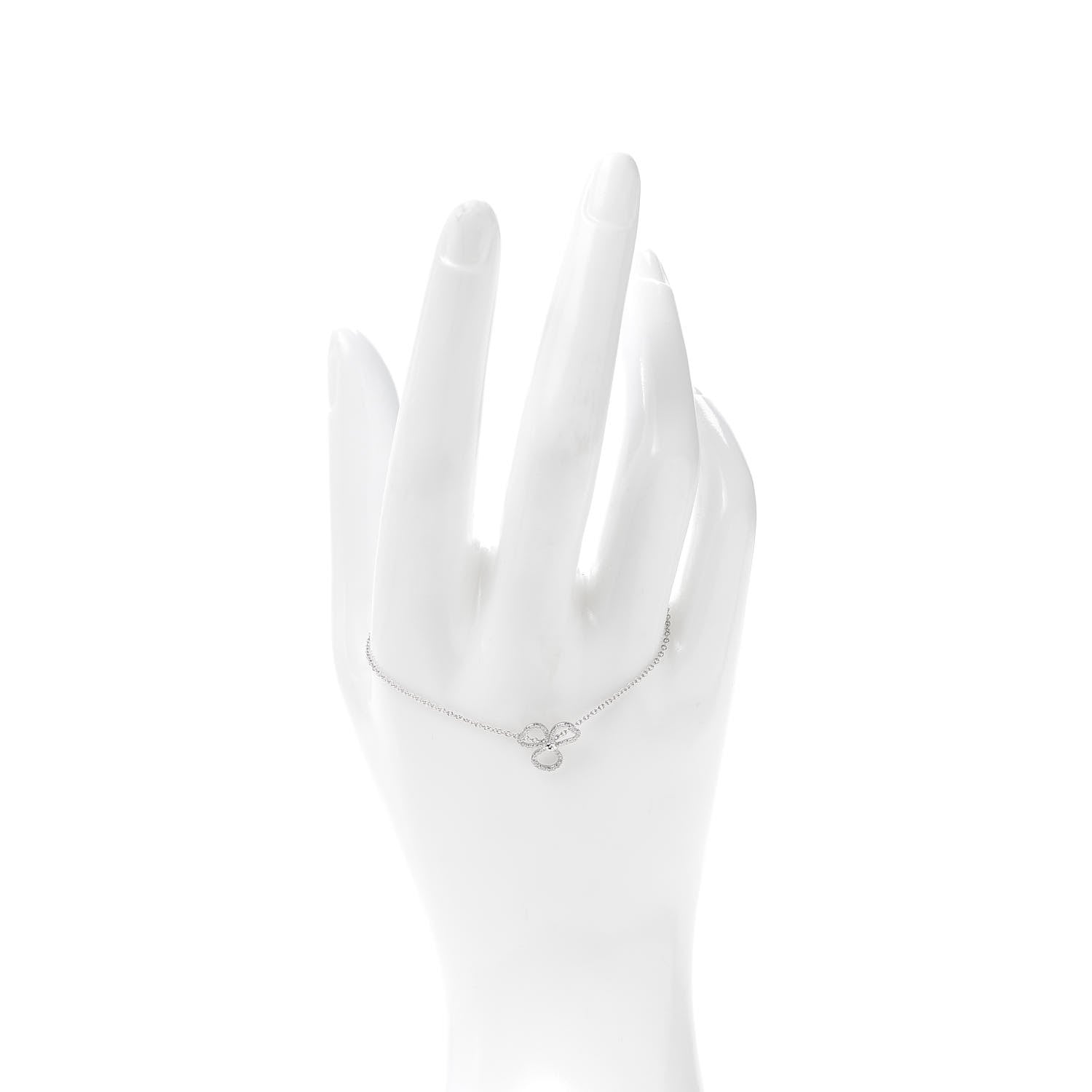 Tiffany Platinum Diamond Paper Flowers Open Flower Bracelet 2 of 6