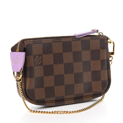 Louis Vuitton Damier Ebene Illustre Mini Pochette Accessories Violet 2 of 8