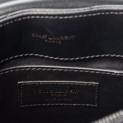 Saint Laurent Calfskin Y Quilted Monogram Small Loulou Chain Satchel Black 6 of 10