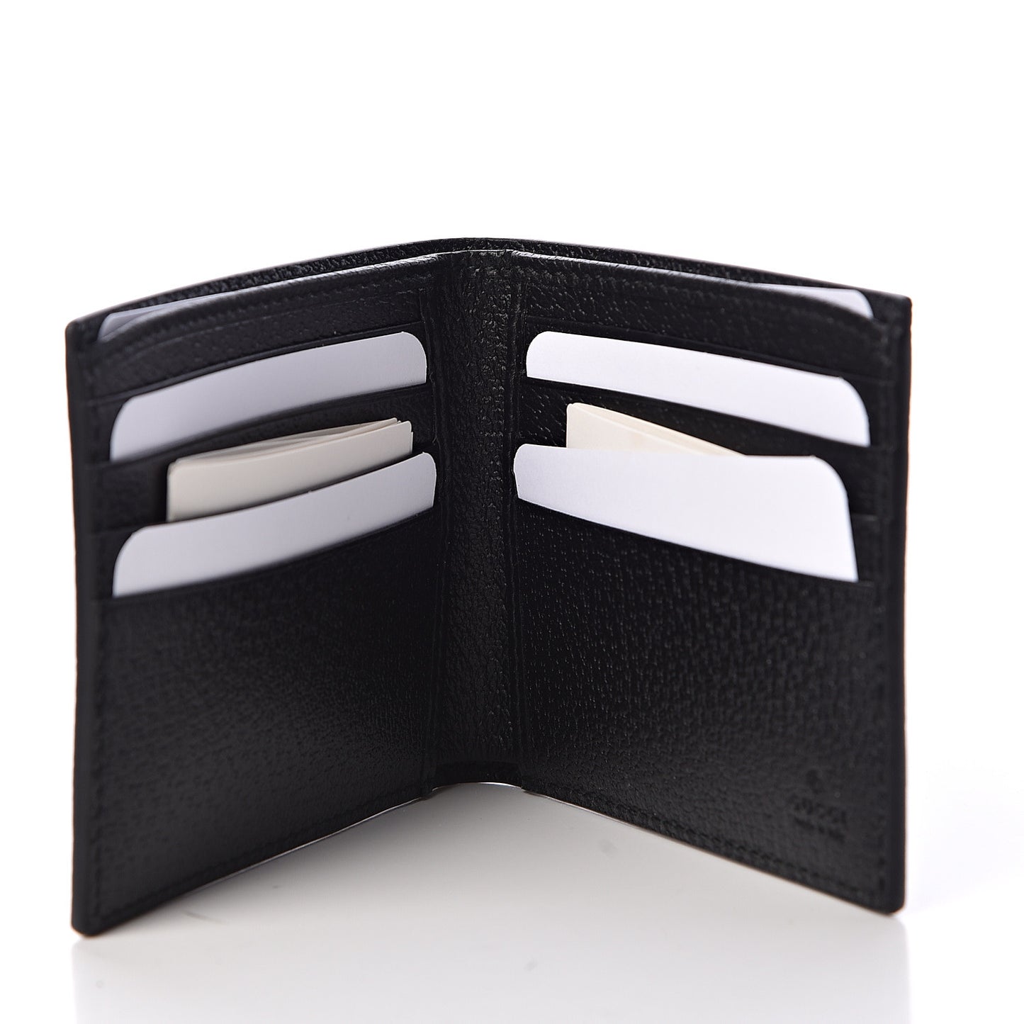 Calfskin Boar Effect GG Marmont Bi-Fold Wallet Black