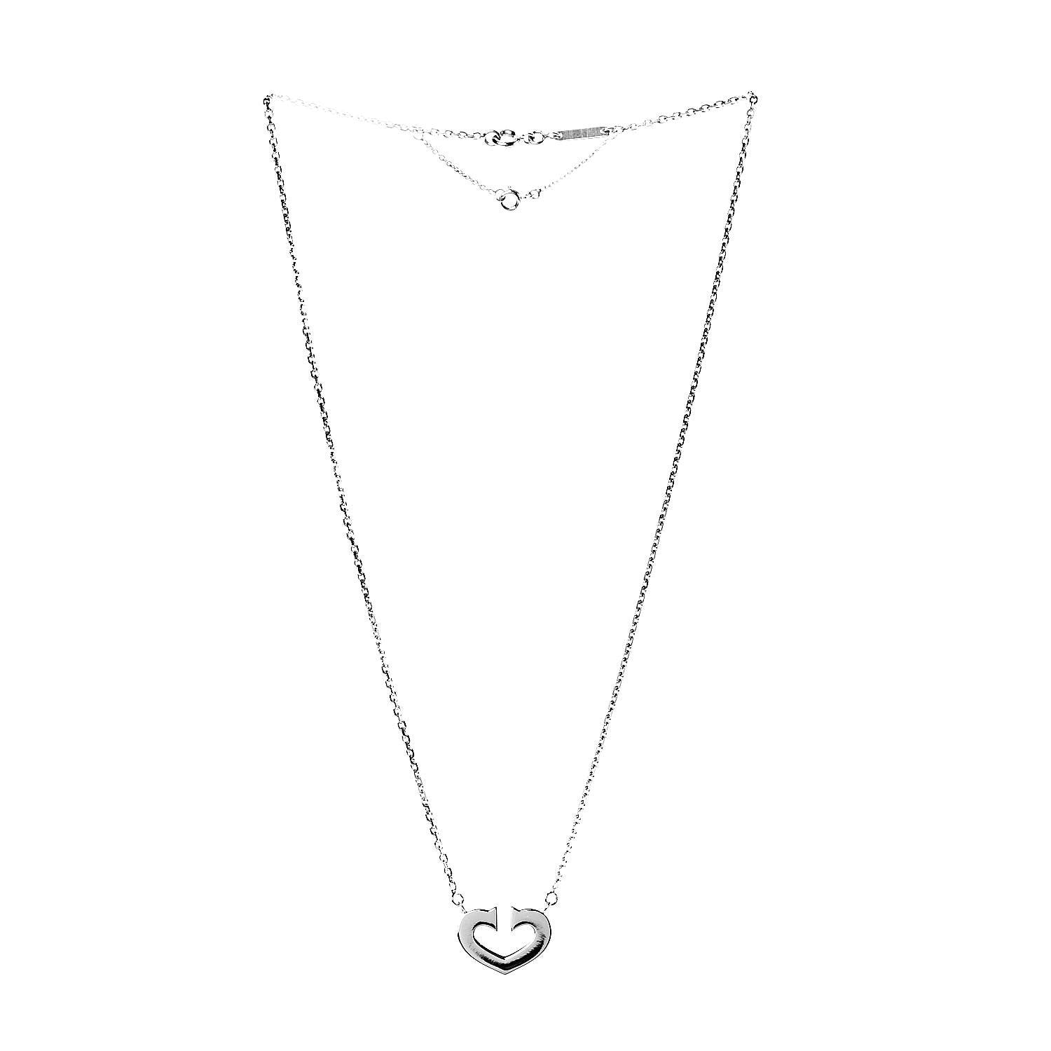 Cartier 18K White Gold Medium Hearts and Symbols Necklace 3 of 7
