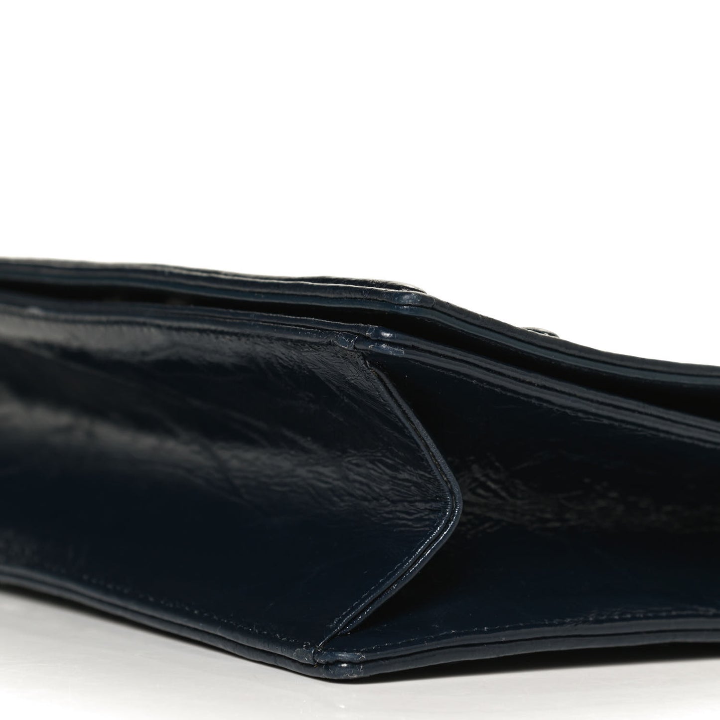 Crinkled Lambskin Cannage Medium Diorama Flap Bag Navy