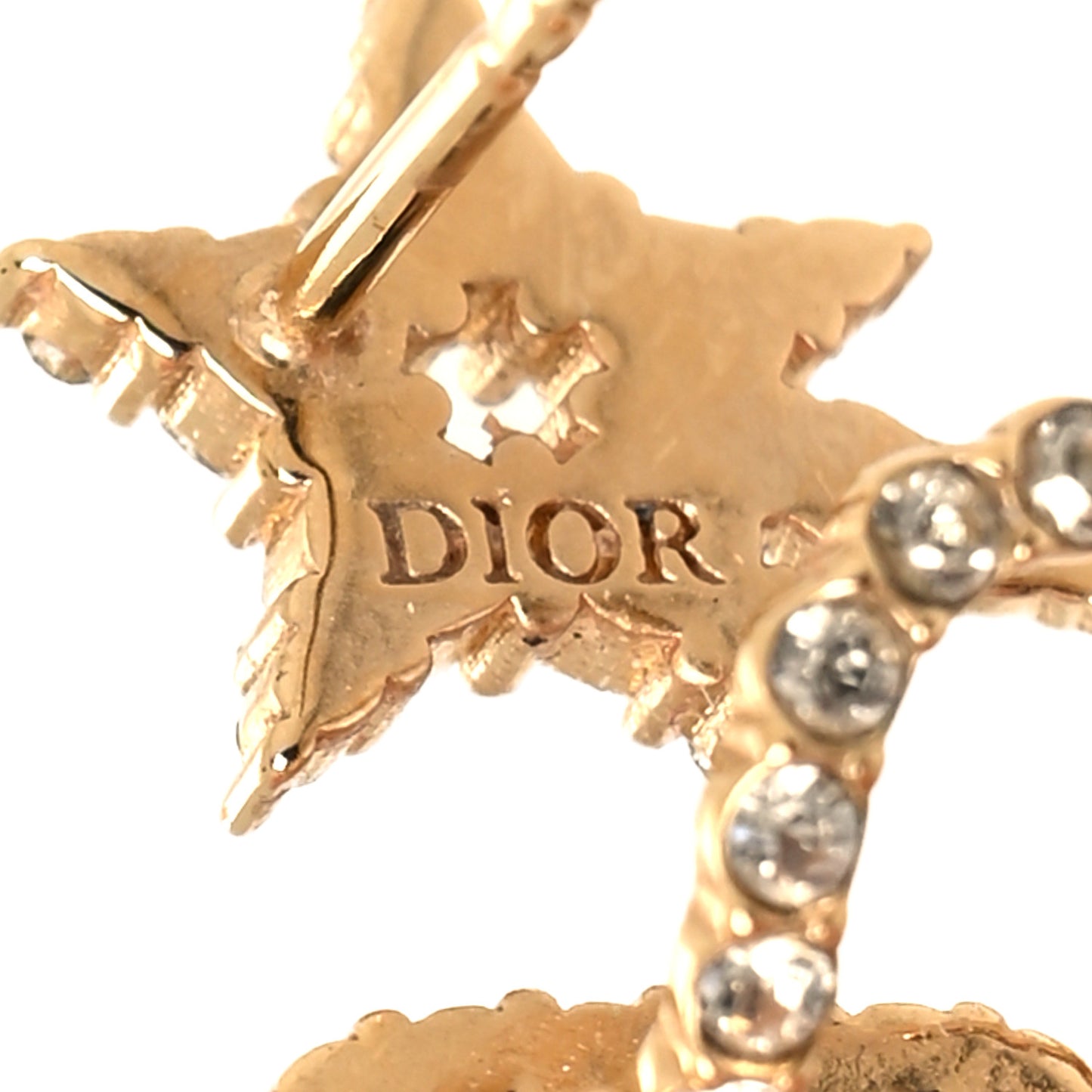 Crystal Clair D Lune Wrap Around Earrings Gold